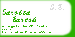 sarolta bartok business card